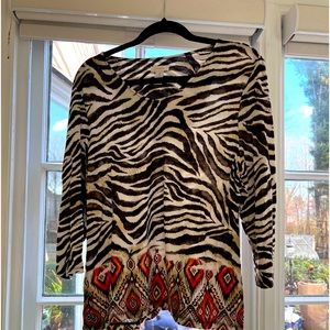 Chicos Zebra top